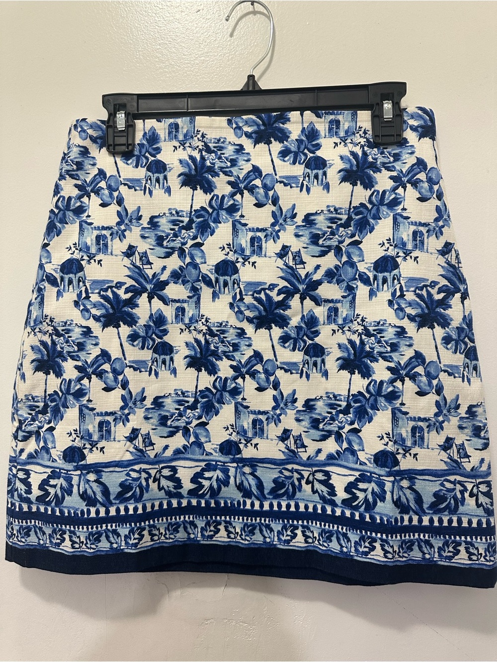 Loft Toile de Jouy Printed Mini Skirt Sz 2 - Picture 2 of 7